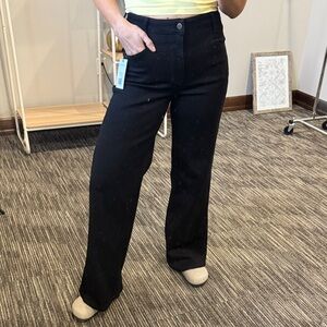 NWT Black High-Waisted Wide-Leg Pants